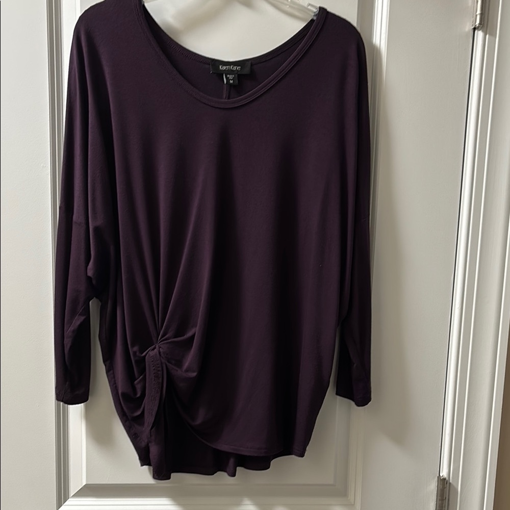 Karen Kane Deep Purple Long Sleeve Top